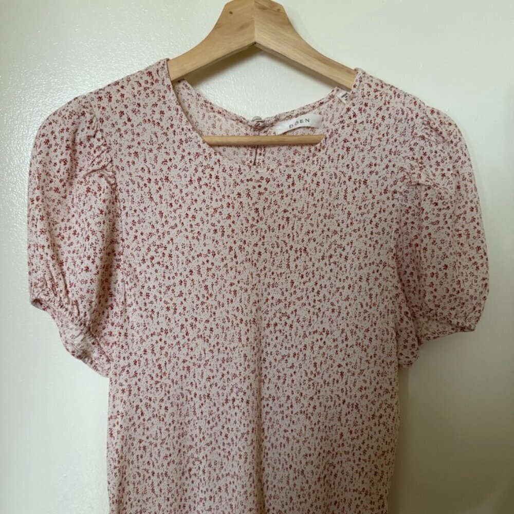 Doen Ortigia Floral Ditsy Mini Dress In Rosepink XL - Picture 3 of 10